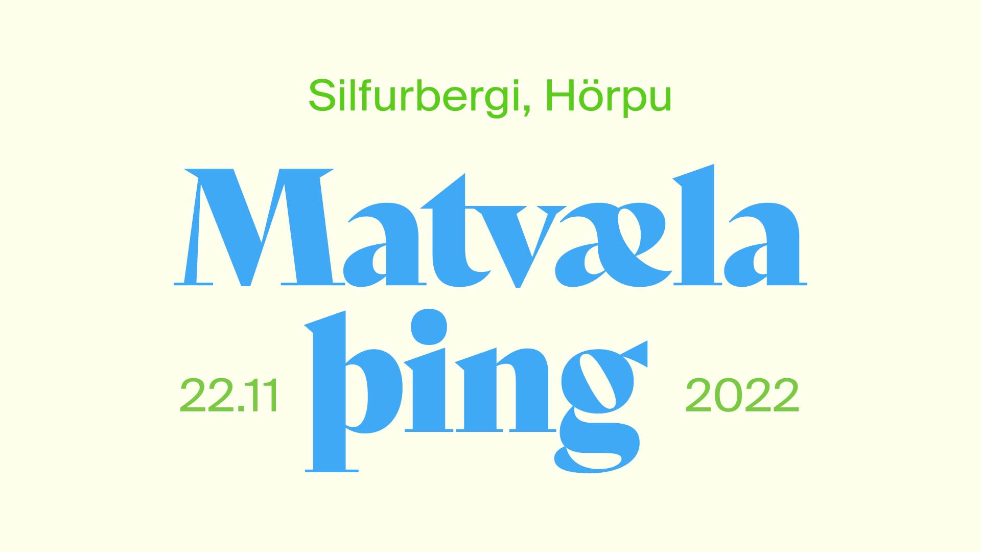 Matvælaþing haldið í Hörpu 22. nóvember - mynd